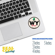 Wyoming Pride Sticker - Wyoming Abbreviation Decal for Car, Laptop & Water Bottle | Perfect Wyoming Gift Souvenir