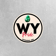 Wyoming Pride Sticker - Wyoming Abbreviation Decal for Car, Laptop & Water Bottle | Perfect Wyoming Gift Souvenir