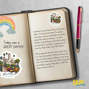 Hearst Castle Sticker | San Simeon California Travel Decal | Vintage Postcard Style | Souvenir Gift for Travelers & Collectors