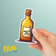 Message In A Bottle Sticker - Funny Waterproof Sticker for Gifts, Party Decor & Scrapbooking, Cute Design, Unique Gift Idea