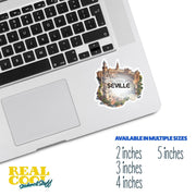 Seville Sticker | Andalusia Plaza de España | Travel Souvenir, Vintage Art Decor for Home & Office