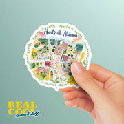 Huntsville Sticker - Huntsville Alabama Decal, Great for Laptops & Water Bottles, Perfect Gift for Space Lovers Travelers