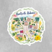 Huntsville Sticker - Huntsville Alabama Decal, Great for Laptops & Water Bottles, Perfect Gift for Space Lovers Travelers