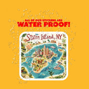Staten Island Sticker - NY Travel Souvenir, New York City Decor, Personalized Gifts, Bumper Stickers, Waterproof Vinyl