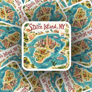 Staten Island Sticker - NY Travel Souvenir, New York City Decor, Personalized Gifts, Bumper Stickers, Waterproof Vinyl
