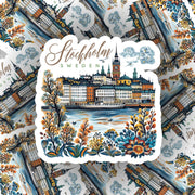 Stockholm Sticker | Scandinavian City Decor | Unique Travel Souvenir | Cute Vinyl Wall Art | Gift for Travelers & Explorers