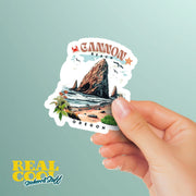 Cannon Beach Sticker - Cute Oregon Sticker for Travel Lovers & Nature Enthusiasts, Souvenir Gift, Waterproof Durable