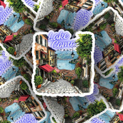 Lake Como Sticker - Vintage Italy Sticker for Travel Lovers, Waterproof & Durable, Great Souvenir or Gift Idea