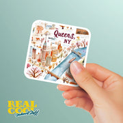 Queens Sticker | New York City Sticker | Vinyl Decal | NY Souvenir | NYC Gift | Urban Home Decor | New York Pride