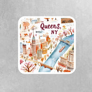Queens Sticker | New York City Sticker | Vinyl Decal | NY Souvenir | NYC Gift | Urban Home Decor | New York Pride