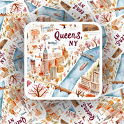 Queens Sticker | New York City Sticker | Vinyl Decal | NY Souvenir | NYC Gift | Urban Home Decor | New York Pride