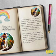 Beagle Sticker - Stained Glass Beagle Decal for Dog Lovers, Cute Pet Art, Waterproof Vinyl Design, Home & Car Decor