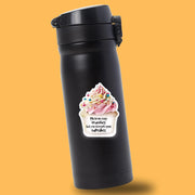 Brain Says Crunches, Stomach Says Cupcakes - Funny Sticker, Humorous Motivation for Health & Sweets Lovers, Perfect Gift Idea