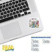 Manhattan Sticker | NY Travel Souvenir | New York City Decor | NYC Gift Ideas | Wall Art & Planner Accessory