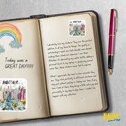 Manhattan Sticker | NY Travel Souvenir | New York City Decor | NYC Gift Ideas | Wall Art & Planner Accessory