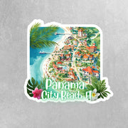 Panama City Beach Sticker | Florida Decal, Tropical Vacation Souvenir, Waterproof Beach Decor & Travel Accessory