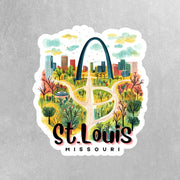 St Louis Sticker - Missouri Sticker, City Pride Decal, Travel Souvenir, Home Decor, Gift for St Louis Lovers & Locals