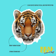 Tiger Sticker | Tiger Head Decal | Orange Tiger Decal