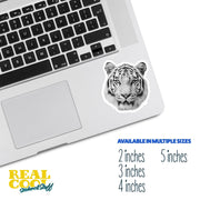 White Tiger Sticker | Tiger Head Decal | Albino Tiger Sticker