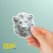 Lion Sticker | Stone Lion Head Decal | King Of The Jungle Decal