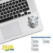 Lion Sticker | Stone Lion Head Decal | King Of The Jungle Decal