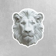 Lion Sticker | Stone Lion Head Decal | King Of The Jungle Decal