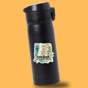 Long Beach Sticker - California Beach Decor, Surfing Art, Travel Souvenir, Ocean Lover Gift, California Stickers, Watercolor Design