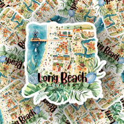 Long Beach Sticker - California Beach Decor, Surfing Art, Travel Souvenir, Ocean Lover Gift, California Stickers, Watercolor Design