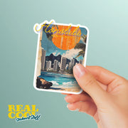 Honolulu Sticker - Vintage Hawaii Travel Decal, Retro Island Art, Aloha Decor, Surfing Adventure, Tropical Gifts & Souvenirs