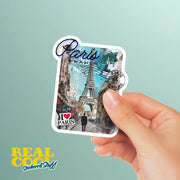 Paris Sticker - Vintage Paris Decal with Eiffel Tower Design | Perfect for Laptop, Scrapbooking & Wall Art
