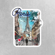 Paris Sticker - Vintage Paris Decal with Eiffel Tower Design | Perfect for Laptop, Scrapbooking & Wall Art