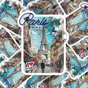Paris Sticker - Vintage Paris Decal with Eiffel Tower Design | Perfect for Laptop, Scrapbooking & Wall Art