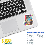 Key West Sticker, Duval Street Decor, Tropical Travel Souvenir, Beach Bum Gift, Vintage Style Vinyl Art, Coastal Wall Decor