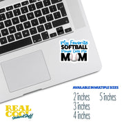 My Favorite Softball Player Calls Me Mom Sticker - Softball Mom Sticker