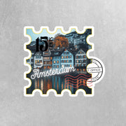 Amsterdam Sticker - Vintage Travel Décor, Retro Amsterdam Souvenir for Laptops, Water Bottles & Crafting