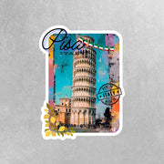 Pisa Italy Sticker | Leaning Tower of Pisa Decal | Travel Souvenir for Italy Lovers | Perfect for Laptops & Water Bottles