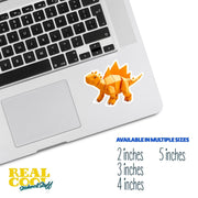 Origami Stegosaurus Sticker | Cute Dinosaur Decal | Perfect for Scrapbooking, Journals & More | Gift for Dino Lovers