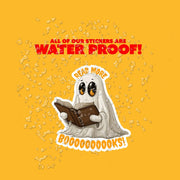 Reading Sticker - Read More Booooks Ghost Sticker - Funny Book Lover Gift for Bibliophiles & Readers