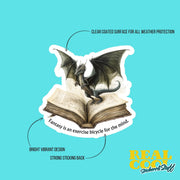 Fantasy Book Sticker | Fun Kindle Sticker for Book Lovers | Cute Reading Decor & Gifts | Literary Quotes Artsy Design
