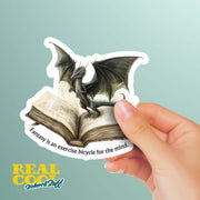 Fantasy Book Sticker | Fun Kindle Sticker for Book Lovers | Cute Reading Decor & Gifts | Literary Quotes Artsy Design