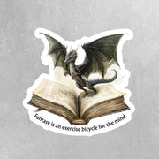Fantasy Book Sticker | Fun Kindle Sticker for Book Lovers | Cute Reading Decor & Gifts | Literary Quotes Artsy Design