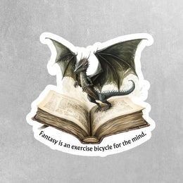 Fantasy Book Sticker | Fun Kindle Sticker for Book Lovers | Cute Reading Decor & Gifts | Literary Quotes Artsy Design