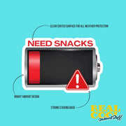 Need Snacks Sticker, Cute Snack Planner Stickers for Foodies, Decorative Vinyl Decals for Journals & Scrapbooking