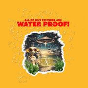 UFO Sticker | Cute Alien Beach Sticker | Alien Sticker | Space Aesthetic Gift