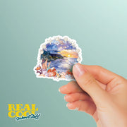 Beach House Sticker | Waterproof Vinyl Decal for Home Decor, Coastal Aesthetic, Summer Vibe, Beach Lover Gift, Handmade Art