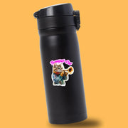 Trumpet-Cat Sticker | Trumpet Playing Cat | Fun Musician Cat Art | Cute Cat Decal | Gifts for Musicians & Cat Lovers