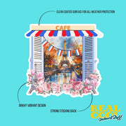 Paris Sticker - Window to Paris Sticker - Eiffel Tower Sticker