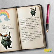 Cool Rhino Sticker - Funny Sunglasses Rhino Decal for Laptop, Water Bottle, and Car – Unique Animal Art - Cute Vinyl Stickers
