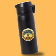 Eiffel Tower Sticker - Stained Glass Paris Decal, Unique Wall Art, Travel Decor, Perfect Gift for Paris Lovers & Globetrotting Friends