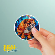 Bulldog Sticker - Stained Glass Bulldog Decal for Dog Lovers, Unique Wall Art, Car Decoration & Gift Idea